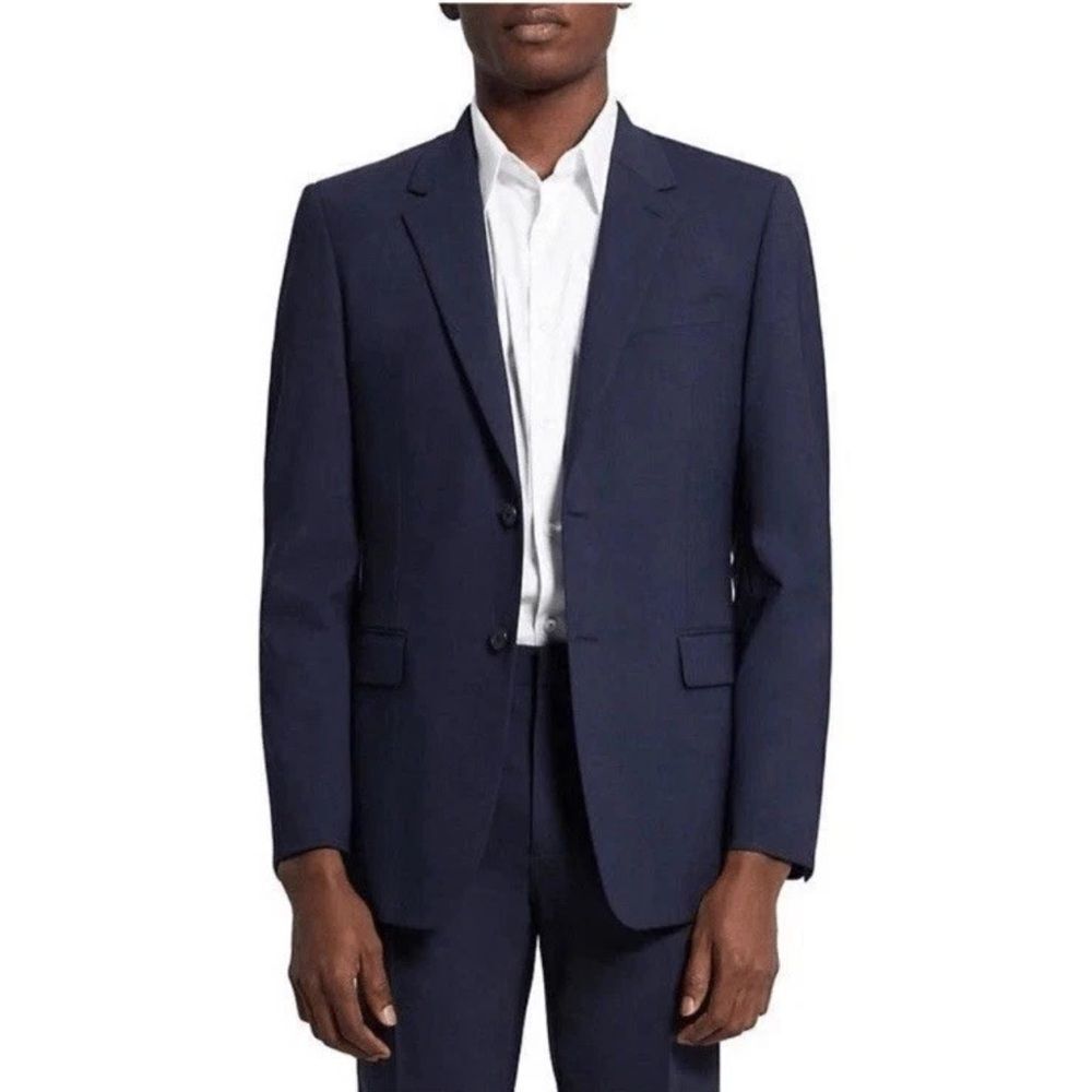 Theory Men's XYLO NP OSTRO Blazer Navy Blue 100% Wool 2 Button Classic 40R